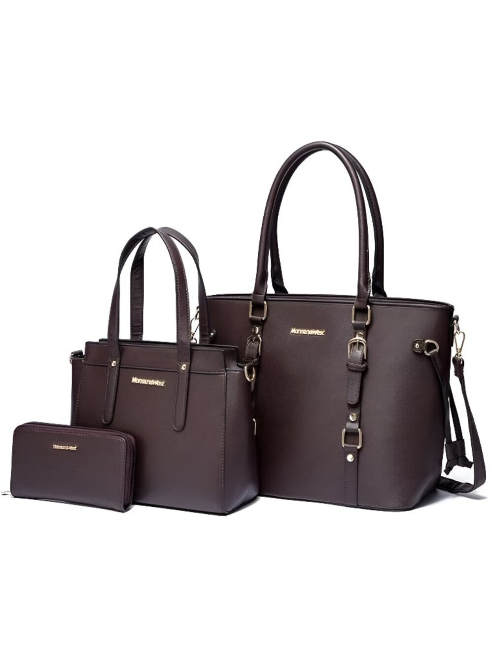 3PCS Purses for Women Tote Bag and Wallet Set Shoulder Satchel